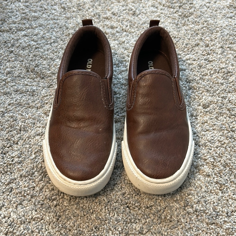 Leather slide on sneakers